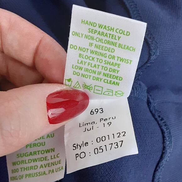 Lilly Pulitzer Clary Polo Shirt Dress Short Sleeve Dress Navy Blue XS Nautical - Picture 8 of 12